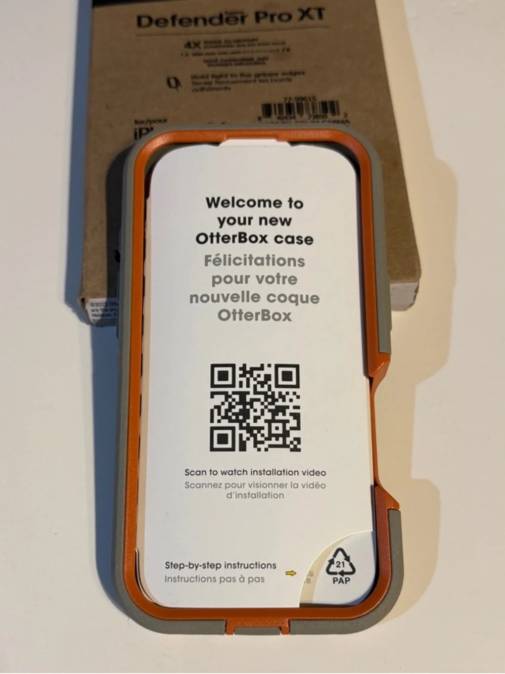 NWT OtterBox Defender Pro XT Gray and Orange Camouflage Phone 16 Case
